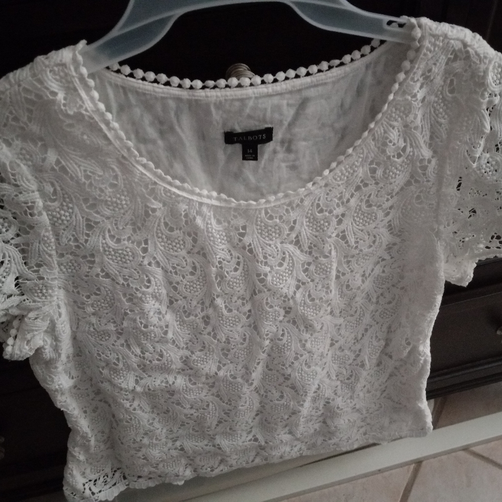 Talbott size 14 100% cotton top/side zipper